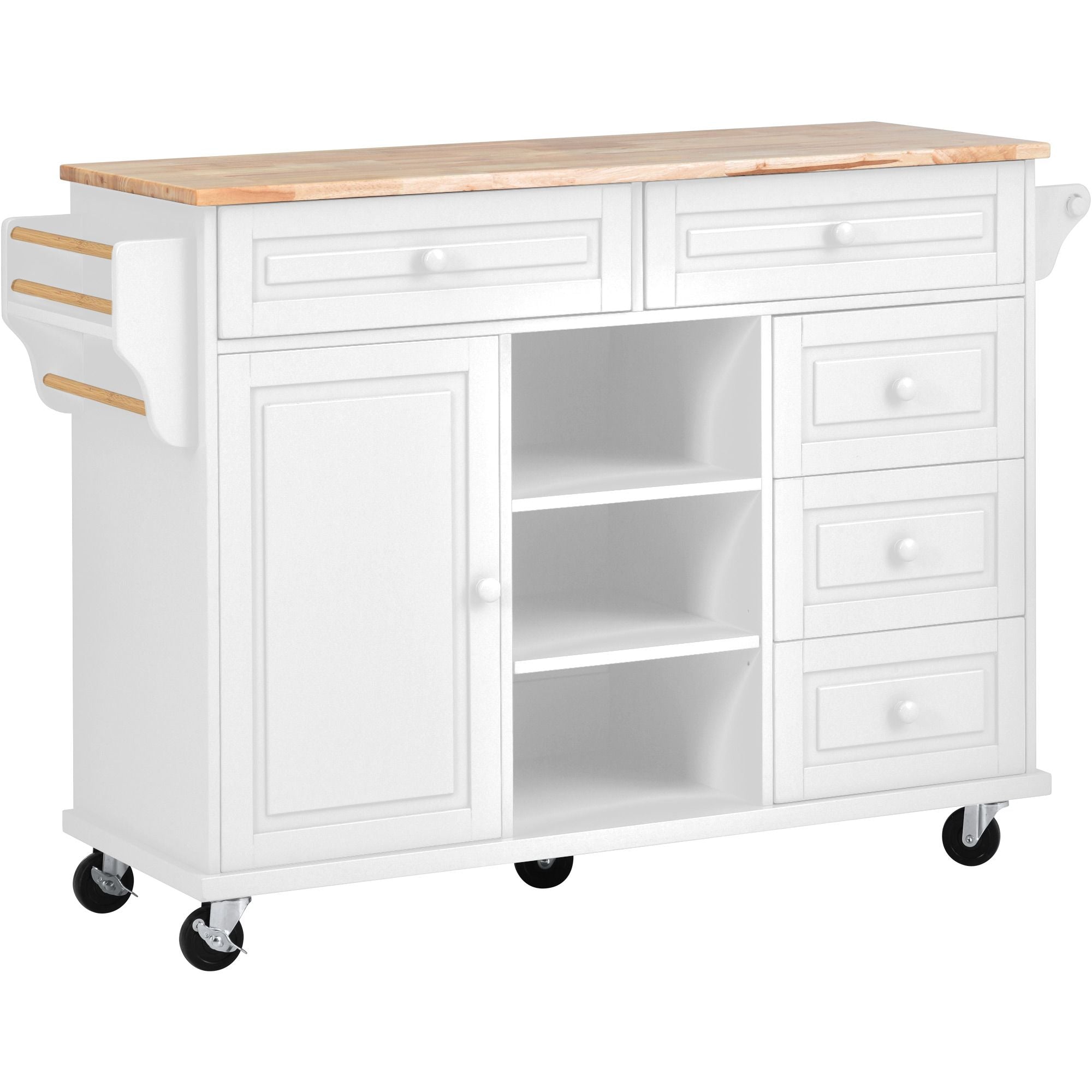 kitchen island with storage and 5 drawers