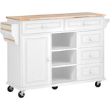 kitchen island with storage and 5 drawers