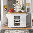 kitchen island with storage and 5 drawers