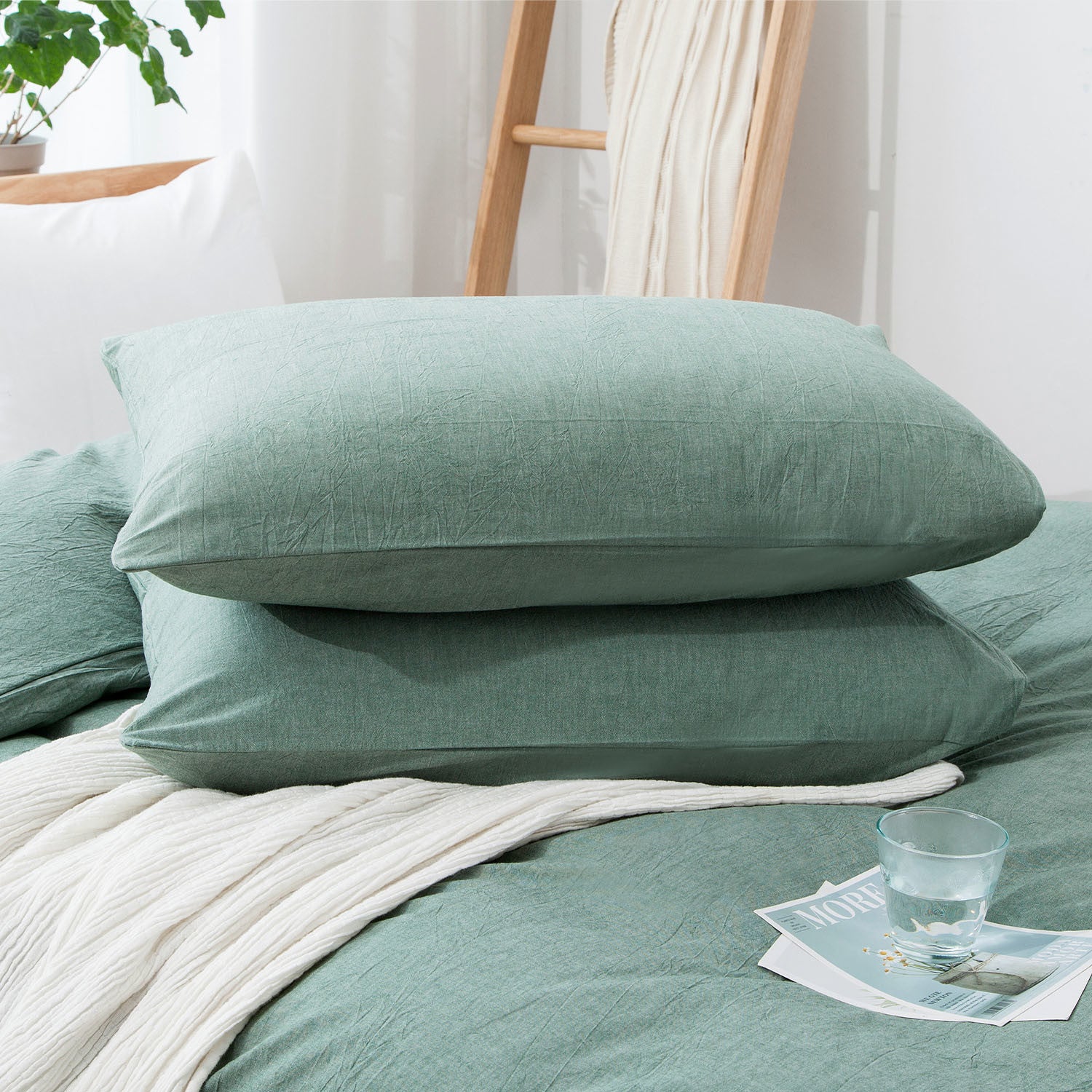 Cloud Comfort 100% Washed Cotton Duvet Set (No Comforter)