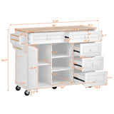 kitchen island with storage and 5 drawers