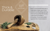 Hand Carved Olive Wood Rustic Mortar and Pestle