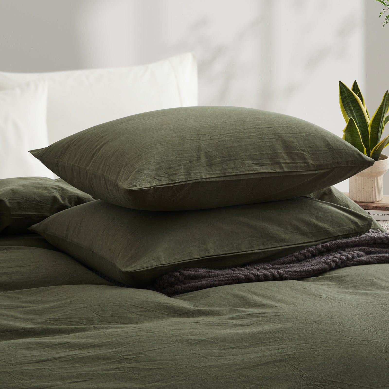 Cloud Comfort 100% Washed Cotton Duvet Set (No Comforter)