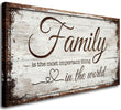 Family is Important Canvas Wall Art