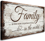 Family is Important Canvas Wall Art
