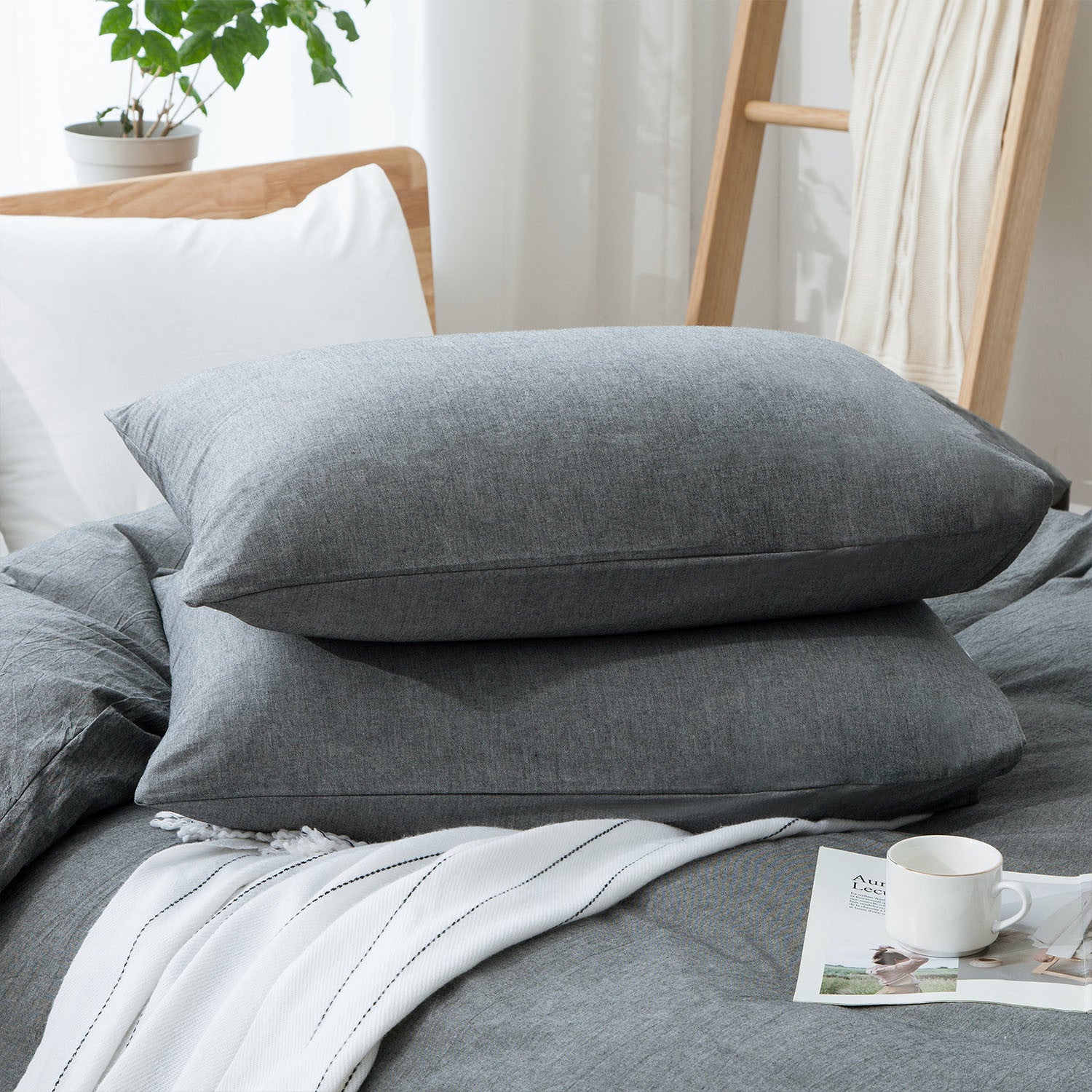 Cloud Comfort 100% Washed Cotton Duvet Set (No Comforter)