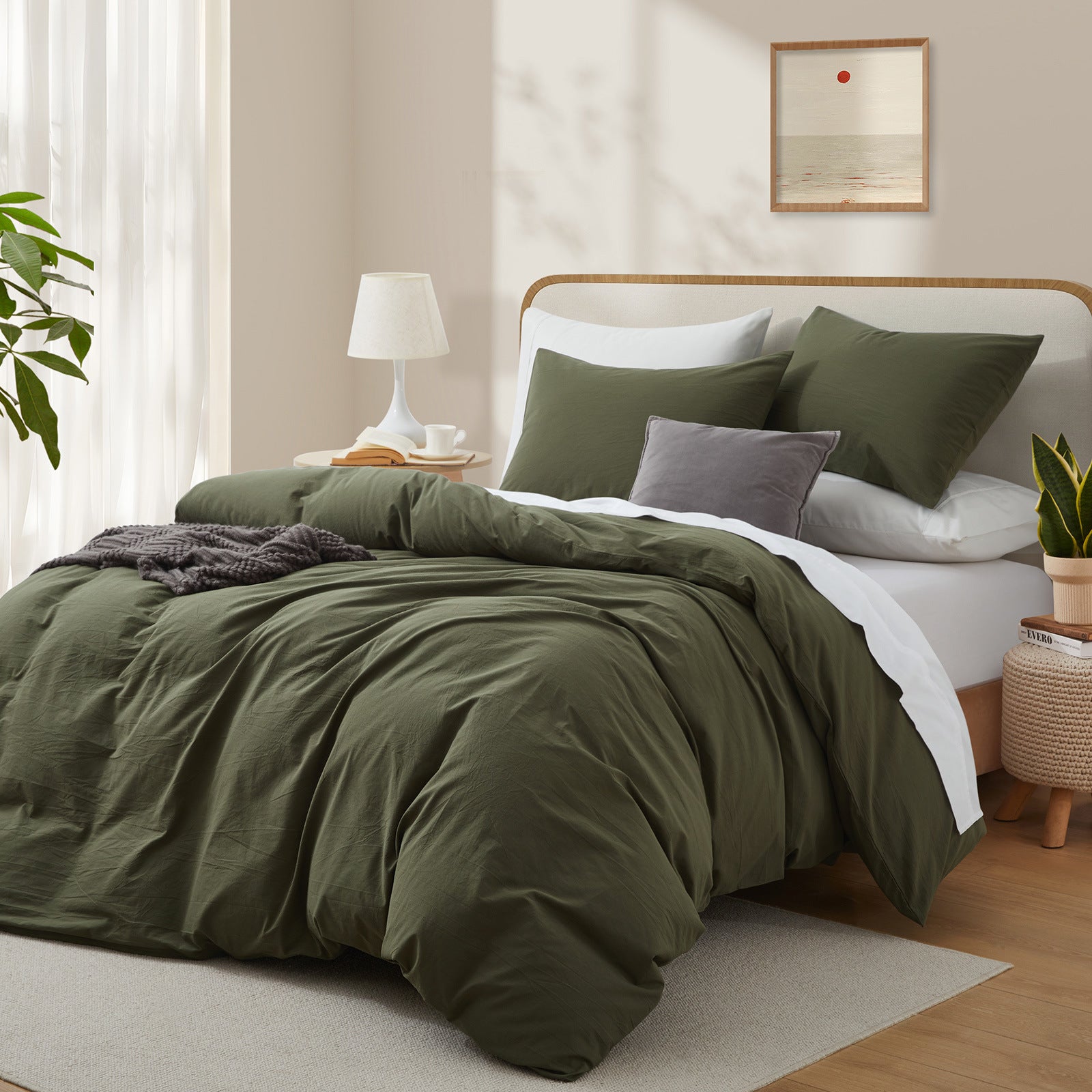 Cloud Comfort 100% Washed Cotton Duvet Set (No Comforter)