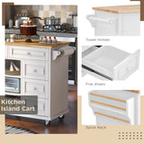kitchen island with storage and 5 drawers