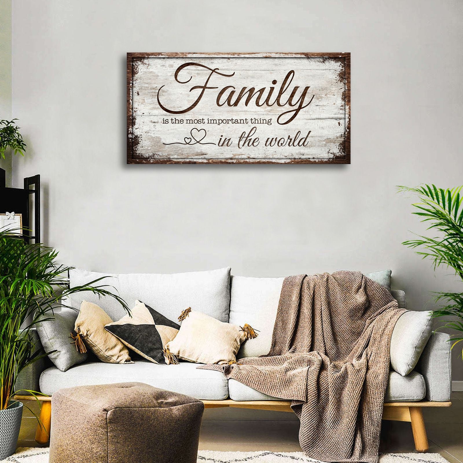 Family is Important Canvas Wall Art
