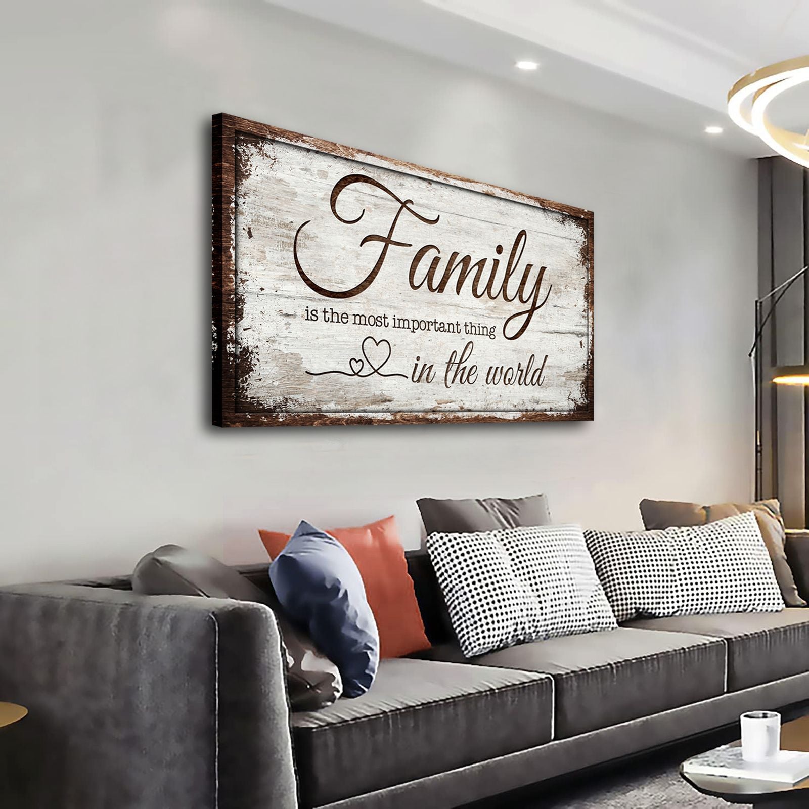 Family is Important Canvas Wall Art