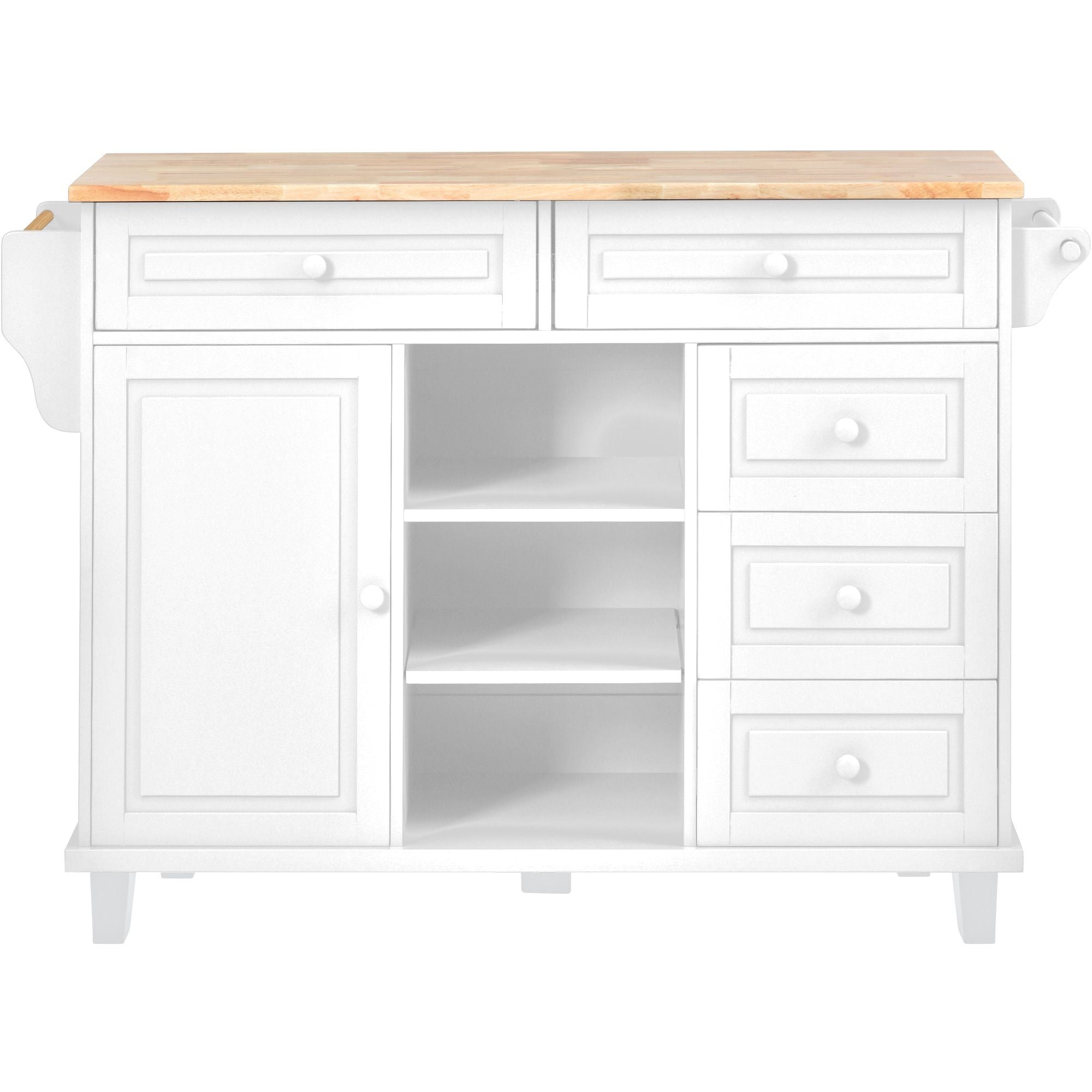 kitchen island with storage and 5 drawers