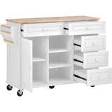 kitchen island with storage and 5 drawers