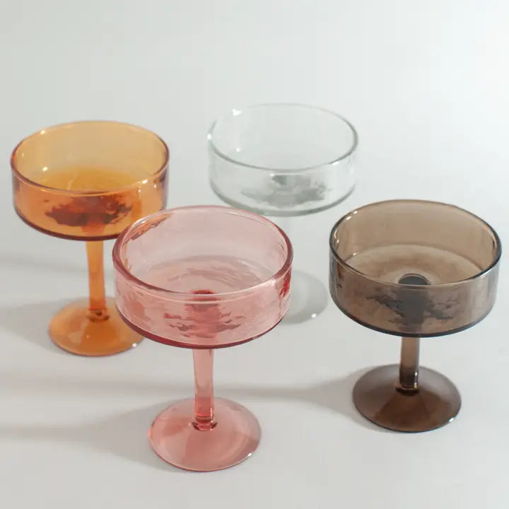 PebbleWood Ember Coupe Cocktail Glasses-Set of 2