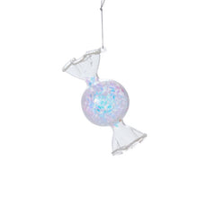 Sugarplum Sparkle Glass Candy Ornament Set – Holiday Tree Candy-Themed Décor (Set of 6)