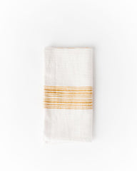 Avery Cotton Dinner Napkin-Folded 20” x 20” cotton napkin showing texture and weave