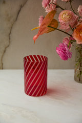 Peppermint Swirl Glass Vase Set of Two