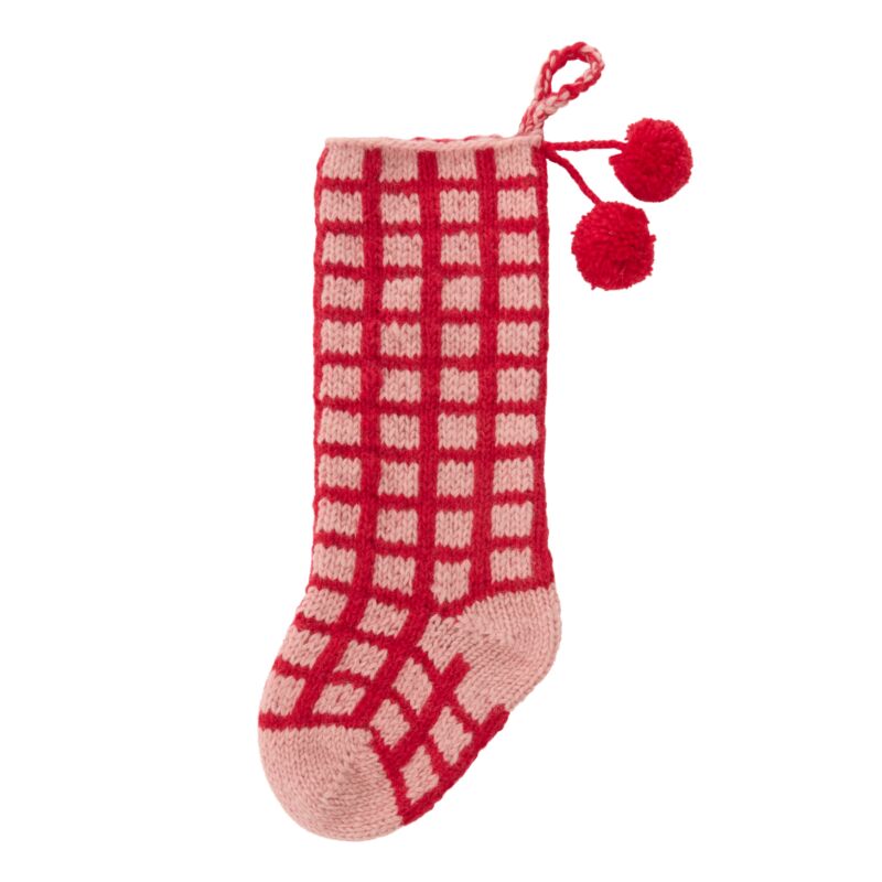 Bright & Merry Stocking – Hand-Knit Colorful Holiday Stocking