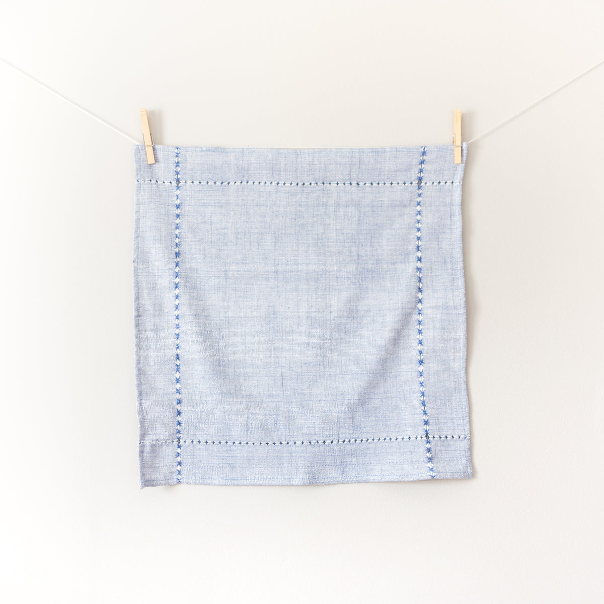 NaturaStitch Cotton Napkins Blue Set of 4