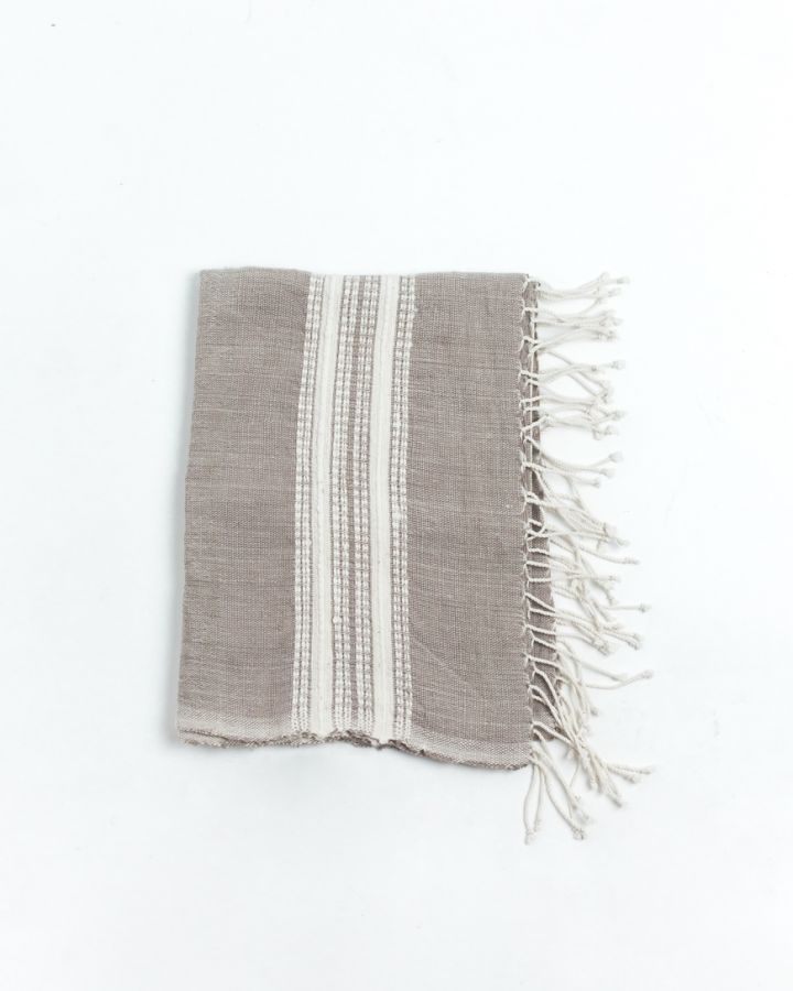 Avery Cotton Hand Towel Stone with Natural